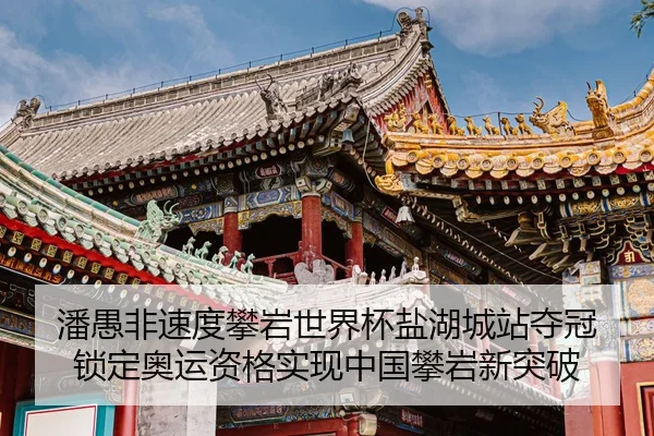 潘愚非速度攀岩世界杯盐湖城站夺冠 锁定奥运资格实现中国攀岩新突破
